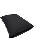 %100 Pamuklu Ranforce Yastık Kılıfı - Siyah - 2'li Set 50x70 - - 3