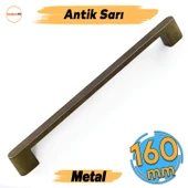 Uhud Kulp 160 mm Antik Sarı Metal Mutfak Mobilya Çekmece Mutfak Dolap Dolabı Kulpları Kapak Kulbu thumbnail 1