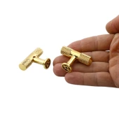 Özgür Altın Gold Metal Kulp Düğme Çekmece Mutfak Mobilya Dolabı Dolap Kapak Kulpu Kulbu Kulpları - 3