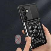 Galaxy S24 FE Kılıf Magnetik Standlı Kamera Korumalı Redclick Sürgülü Vega Kapak thumbnail 4