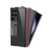 Galaxy S24 Ultra Kılıf Kamera Korumalı Şeffaf Tasarımlı Redclick Lego Standlı Kapak - 9
