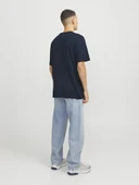 JACK JONES Erkek Lacivert Pamuklu Tişört 12268477 - 3