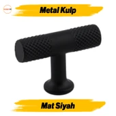 Özgür Mat Siyah Metal Kulp Düğme Çekmece Mutfak Mobilya Dolabı Dolap Kapak Kulpu Kulbu Kulpları - 1