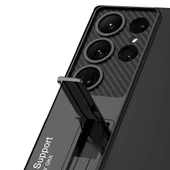 Galaxy S24 Ultra Kılıf Kamera Korumalı Şeffaf Tasarımlı Redclick Lego Standlı Kapak - 2