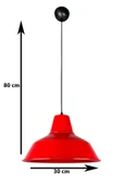 LEGACY  Silüet Özel Tasarım Modern Salon - Mutfak - Cafe Kırmızı Renk Tekli Sarkıt Avize thumbnail 2