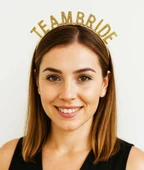 Nessiworld Altın Renk Team Bride Taç – Gelin ve Nedime Tacı thumbnail 2