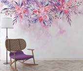 Pembe Soft Suluboya Çiçek Duvar Kağıdı thumbnail 6