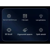 G100 1600 Dpı Usb Kablolu Optik Ledli Gökkuşağı Aydınlatmalı Oyuncu Mouse Beyaz Ramwhite Garantili - 6