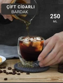 250 ml Çift Cidarlı Bardak El Yakmaz Bardak Kahve Bardağı Magnolya Bardağı - 3