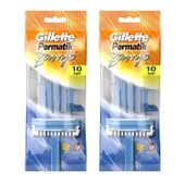 Gillette Permatik Banyo Kullan At Tıraş Bıçağı 10 Lu x 2 Adet - 1