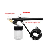 Airbrush Mini Efekt Boya Tabancası Küçük Hobi Boyama Havalı Boya Püskürtücü 1 Adet - 2