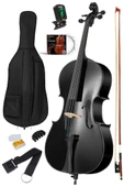 Midex GT-124BK Profesyonel Üst Kalite Siyah Çello Viyolonsel - 1