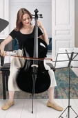 Midex GT-124BK Profesyonel Üst Kalite Siyah Çello Viyolonsel - 2