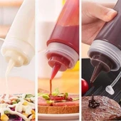 faf Kapaklı Sızdırmaz Yağlık Sosluk Şişesi Plastik Yağdanlık 400 ml AP-9028 - 2