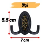 Seçil Askı Siyah Dolap Askılık Askılığı Duvar Vestiyer Banyo Mutfak Elbise Kıyafet Çanta Askısı - 3