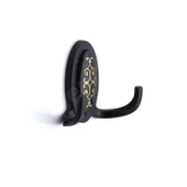 Seçil Askı Siyah Dolap Askılık Askılığı Duvar Vestiyer Banyo Mutfak Elbise Kıyafet Çanta Askısı - 4