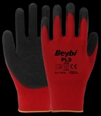 Beybi PL-9 Örme Kırmızı Siyah Nitril Eldiven thumbnail 2