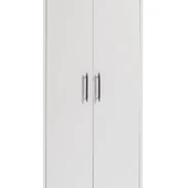 Dolap, Blesk 2 Kapaklı Çekmeceli Raflı Beyaz Dolap Gardırop - 2