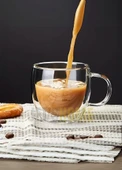 2’li Set Kulplu Cappuccino Bardağı Latte Bardağı Çift Cidarlı Americano Bardağı 250 ml Kahve Bardak - 2