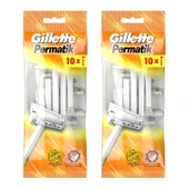 Gillette Permatik Tek Bıçaklı 10 lu Poşet x 2 Adet - 1