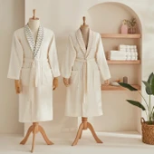 Karaca Home Dena %100 Pamuk Aile Banyo Seti Offwhite - 1