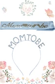 Mom To Be Metal Taç Ve Kuşak & Baby Shower Set - 1