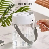 QASUL 2L Çift Sprey Dijital Göstergeli Hava Nemlendirici İle Uçucu Yağ Difrözü Ve USB Gece Lambası - 5