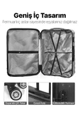 Spring Model Füme Renk 3'lü Valiz Seti Kabin - Orta - Büyük - 8