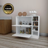 Lima MDF Kahve Köşesi Kiler Dolabı Çok Amaçlı Dolap Mutfak Dolabı - 3