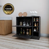 Lima MDF Kahve Köşesi Kiler Dolabı Çok Amaçlı Dolap Mutfak Dolabı - 8