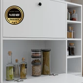 Lima MDF Kahve Köşesi Kiler Dolabı Çok Amaçlı Dolap Mutfak Dolabı - 4