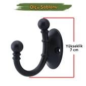 Misket Askı Siyah Vestiyer Dolap Askılık Askılığı Duvar Banyo Mutfak Elbise Kıyafet Çanta Askısı - 4