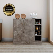 Lima MDF Kahve Köşesi Kiler Dolabı Çok Amaçlı Dolap Mutfak Dolabı - 11