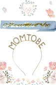 Mom To Be Metal Taç Ve Kuşak & Baby Shower Set - 1