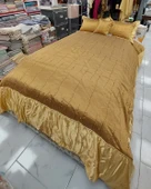 Wilitton Lüx Abiye Battal Çift Kişilik Yatak Örtüsü (270x280)-Bihter Hardal - 3