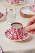 Karaca Red Velvet 6 Kişilik Kahve Fincanı 90 ml - 1