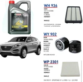 Hyundai Tucson II 1.6 GDI Benzinli, 97 kW - 132 HP, Wunder Bakım Seti, Castrol Yağ ve Wunder Filtre Değişim Kiti 4LÜ BAKIM SETİ - 1