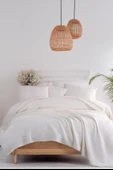Upstyle Ecocel Pike Örtü Battal 220x230cm Karde Krem - 1