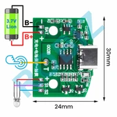 Type C Usb Masa Lamba Dokunmatik Led Dimmer Gece Lambası 3.7V Lion Lityum Pil Şarj 8W Parlaklık Kontrol Anahtar Sürücü Dekoratif Ahşap Işıklandırma Oyuncak - 3