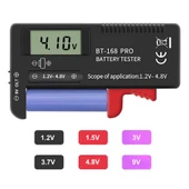 BT-168 PRO Pil Test Cihazı AA AAA C D 9V 18650 16340 14500 10440 1.2V 1.5V  3V 3.7V 4.8V Dijital Ölçü Aleti Voltmetre Akü Voltaj Göstergesi - 4