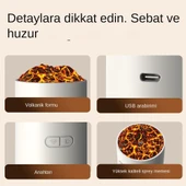 QASUL Projektör Görünümlü  RGB Işıklı Gece Lambası ve Buhar Makinesi Bir Arada Ev Ofis İçin - 5