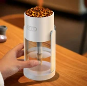 QASUL Projektör Görünümlü  RGB Işıklı Gece Lambası ve Buhar Makinesi Bir Arada Ev Ofis İçin - 3