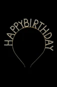 Happy Birthday Yazılı Kuşak Ve Taşlı Taç - 2