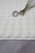 Bubble Yuvarlak Krem Uzun Tüylü Yumuşak Peluş Kaymaz Yıkanabilir Salon Oturma Odası Balkon Halısı - 2