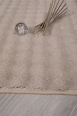 Bubble Yuvarlak Bej Uzun Tüylü Yumuşak Peluş Kaymaz Yıkanabilir Salon Oturma Odası Balkon Halısı - 2