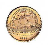 AgaKulche Türkiye Cumhuriyeti Anadolu Medeniyetleri Altın Sikke Coin - 1