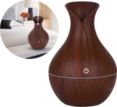 QASUL Ahşap Vazo Görünümlü7 Led Işıklı Aromatik Oda Kokusu Hava Nemlendirici - 1