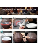 QASUL Ahşap Vazo Görünümlü7 Led Işıklı Aromatik Oda Kokusu Hava Nemlendirici - 5
