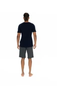 U.S. Polo Assn. Erkek Alt Üst Yuvarlak Yaka Pijama Şort Takımı - 4