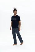 U.S. Polo Assn. Erkek 3'lü %100 Pamuk Pijama Takımı - 5